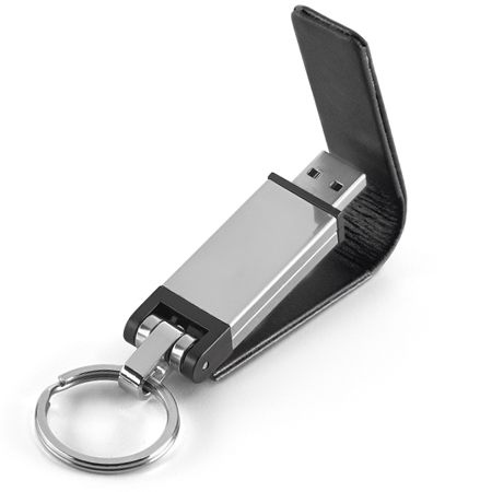 Pen Drive 2GB em Couro sintético personalizado